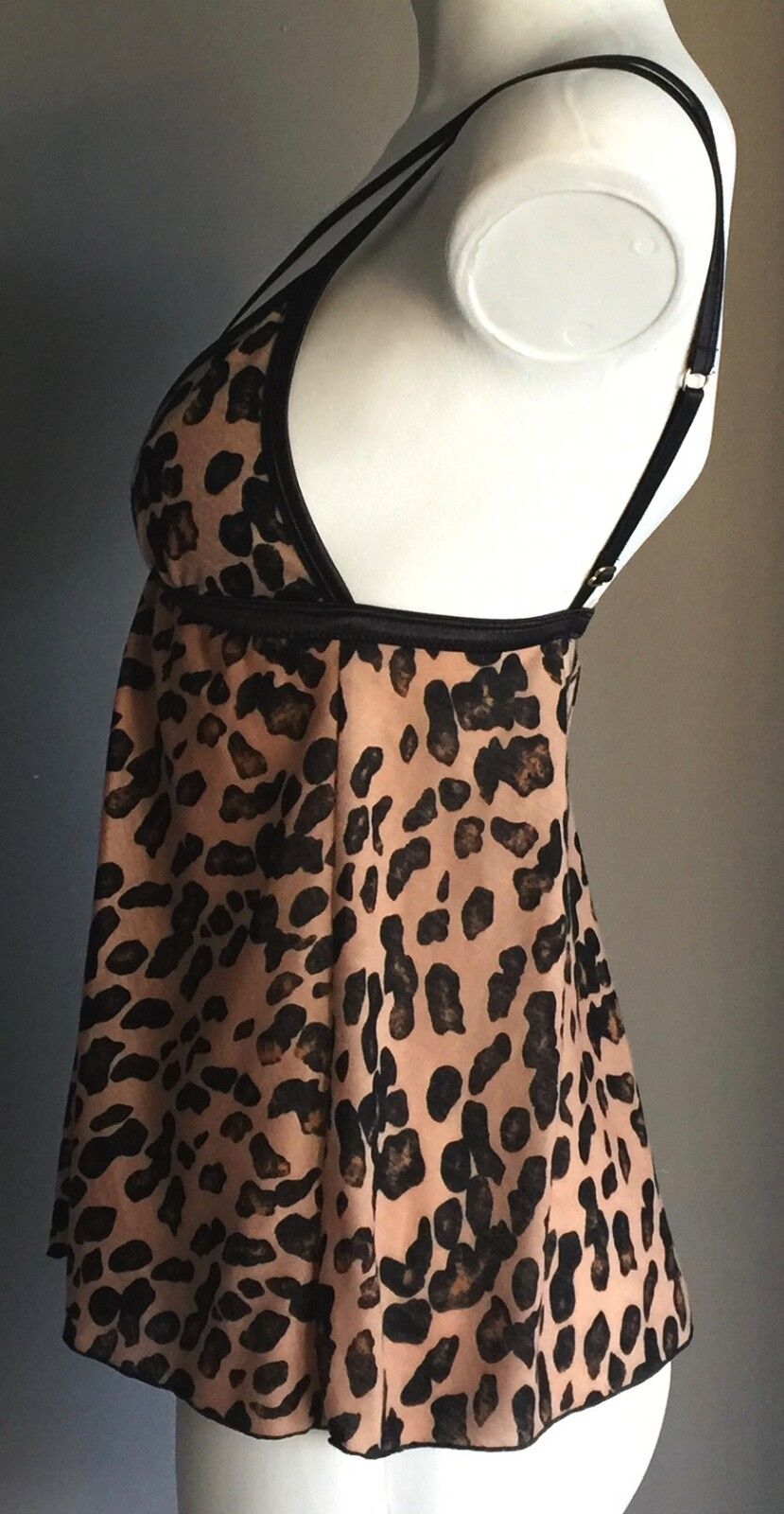 SASS & BIDE for LOVEABLE Camisole Top Strappy Leopard Print Teddy Sz 10 Sexy NEW
