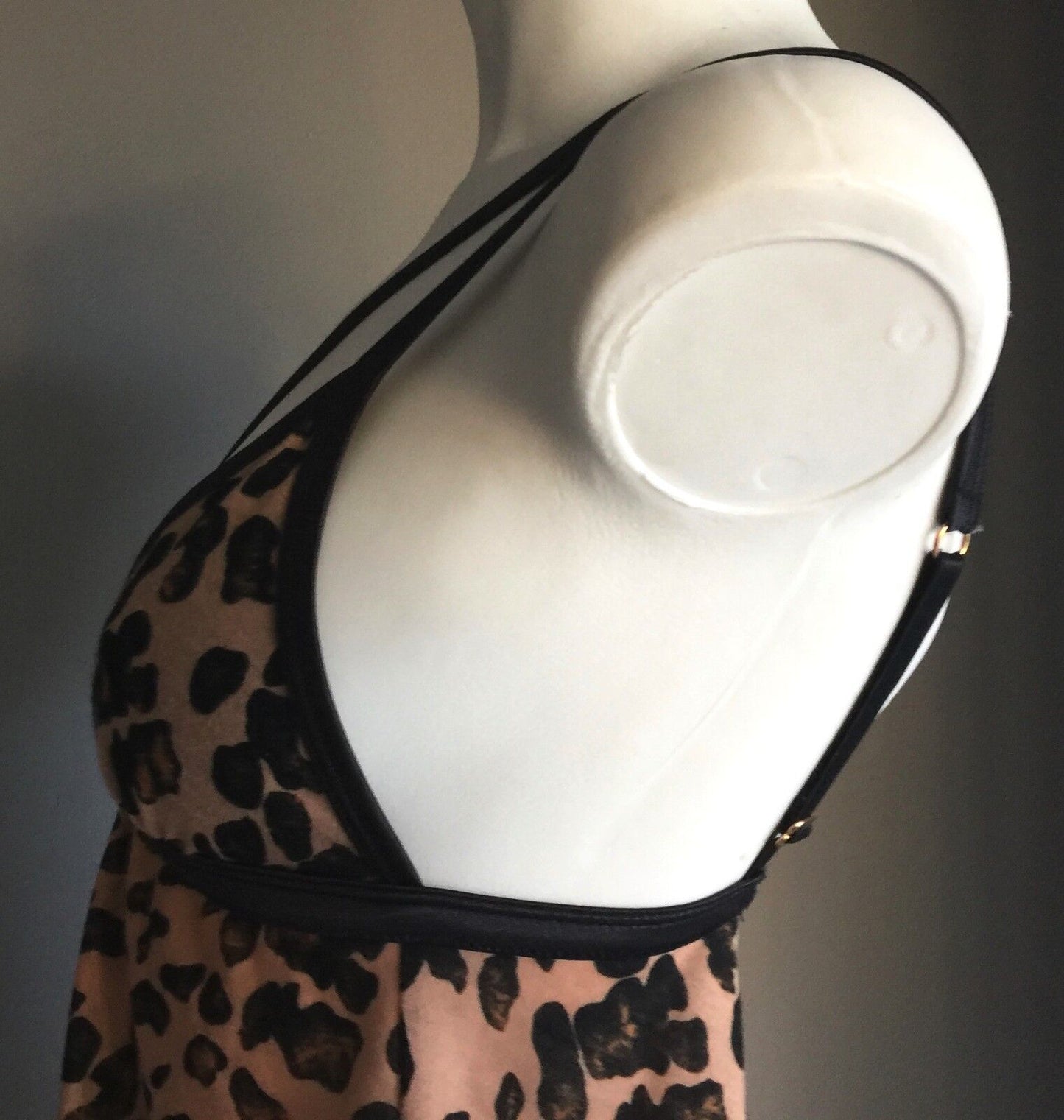SASS & BIDE for LOVEABLE Camisole Top Strappy Leopard Print Teddy Sz 10 Sexy NEW
