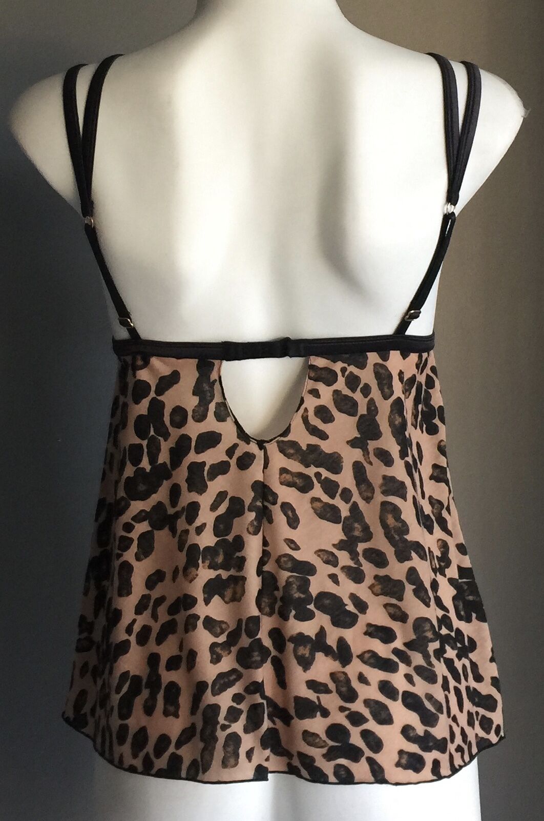 SASS & BIDE for LOVEABLE Camisole Top Strappy Leopard Print Teddy Sz 10 Sexy NEW