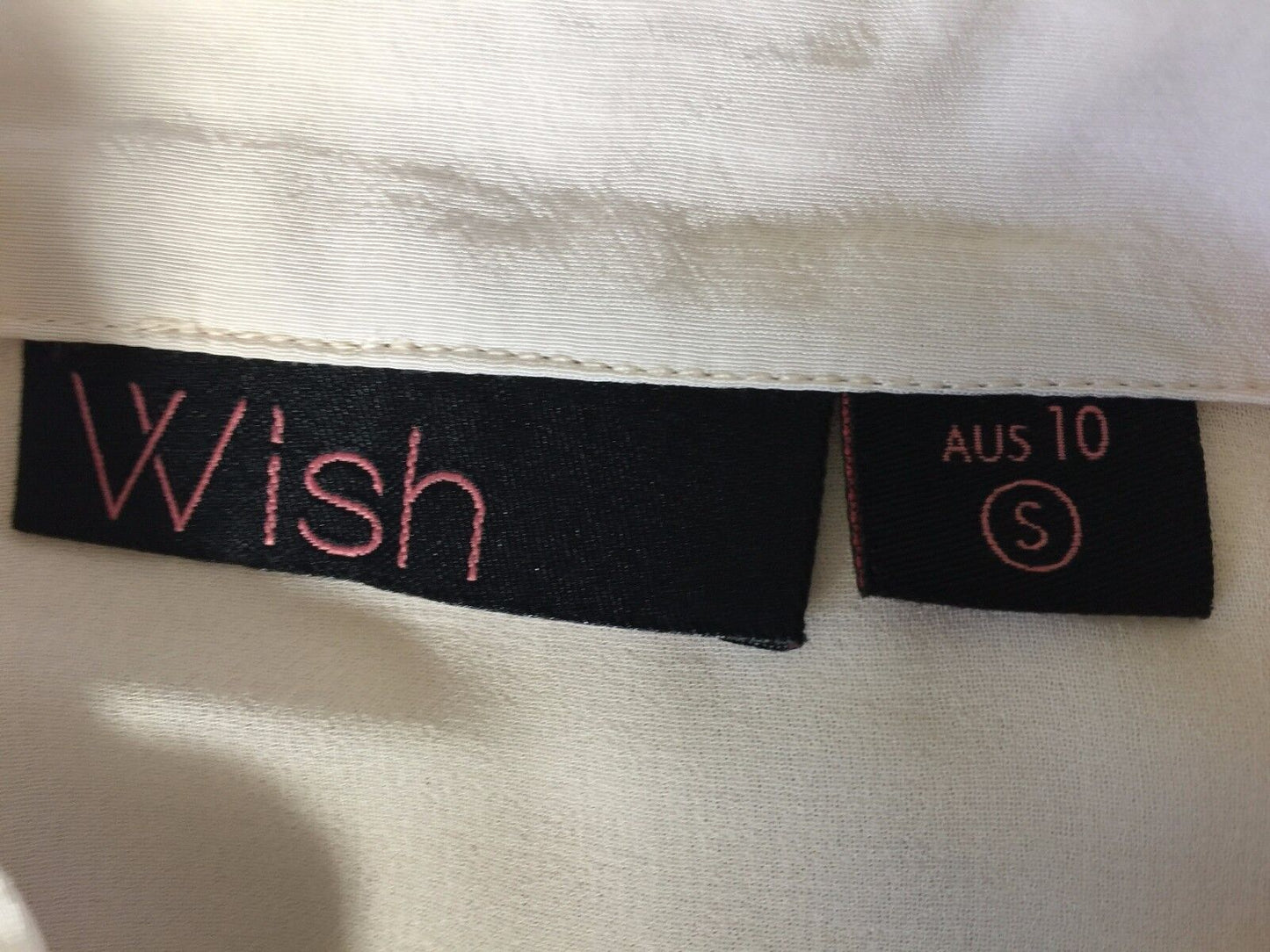 WISH Leverage Button Up Shirt Blush Pink Long Sleeve Sz 10 S Embellished NE