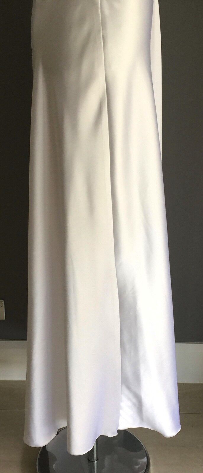 MR K WEDDING DRESS White Satin Halter Neck GOWN or Debutante Gown Size 14 NEW