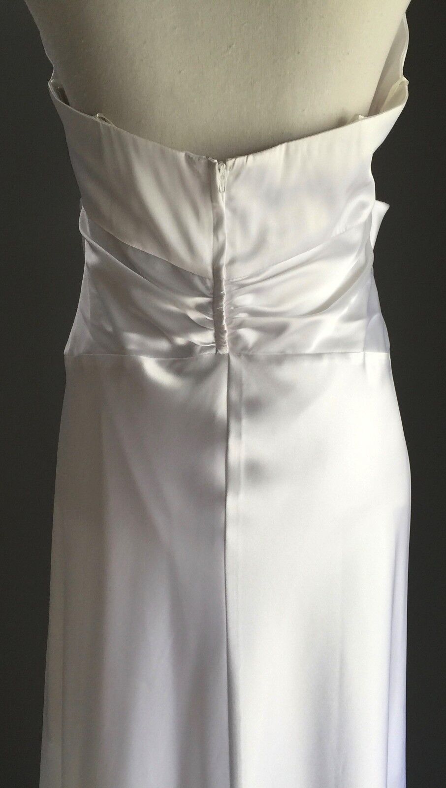 MR K WEDDING DRESS White Satin Halter Neck GOWN or Debutante Gown Size 14 NEW