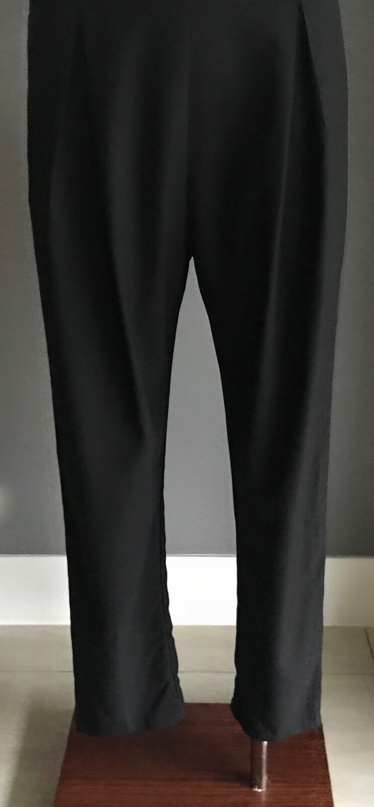 ATMOS & HERE Jumpsuit Size 10 One Piece Ivory & Black Short Sleeve Crop Pantsuit
