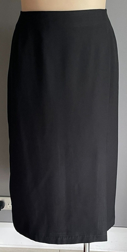 TARGET Skirt Black Straight Midi Partial Elastic Waist Size 18 Slit Front NEW