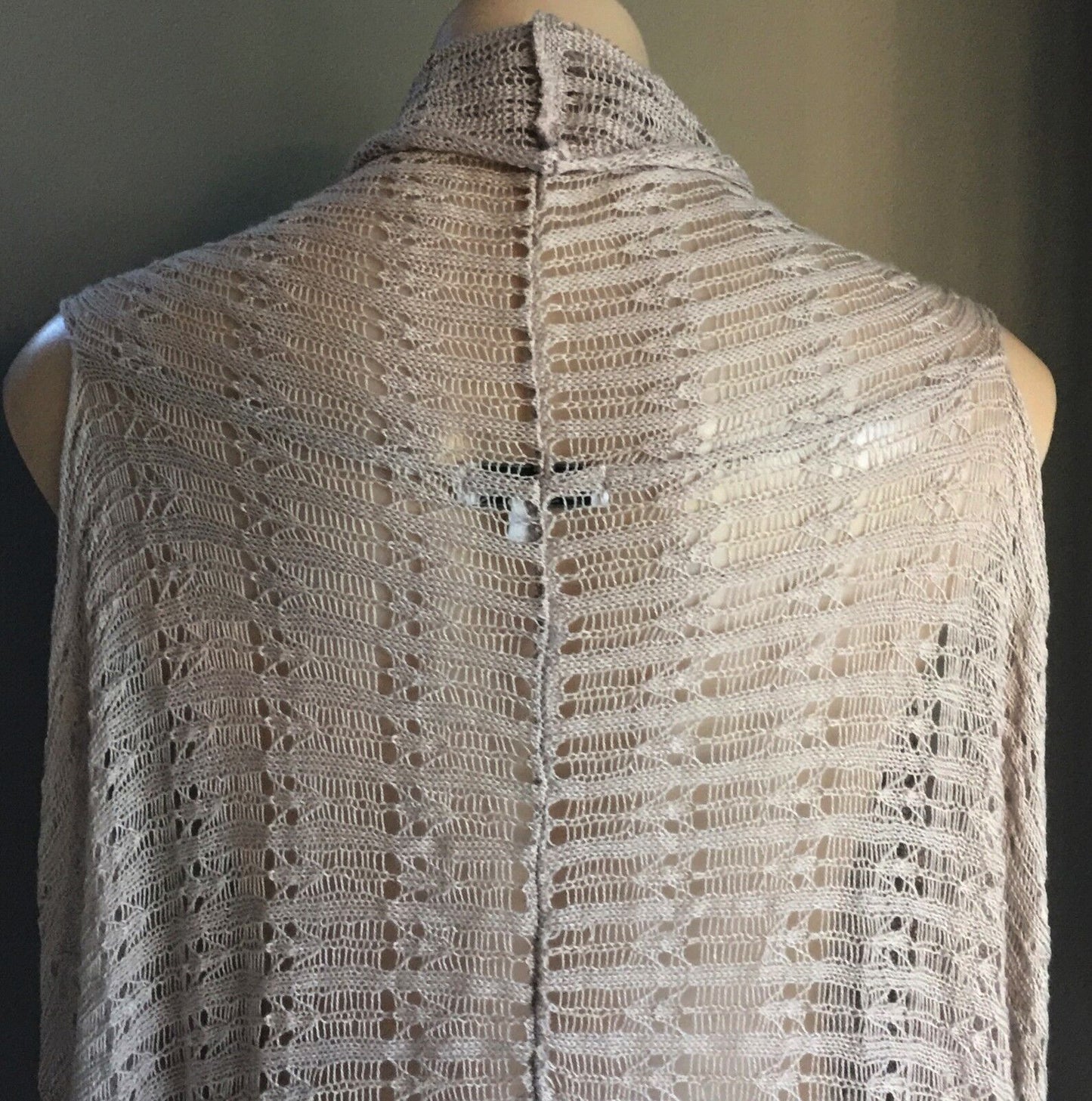 COTTON ON Drape Cardigan Sleeveless Delicate Knit Taupe Ladies Size XS S 8 10