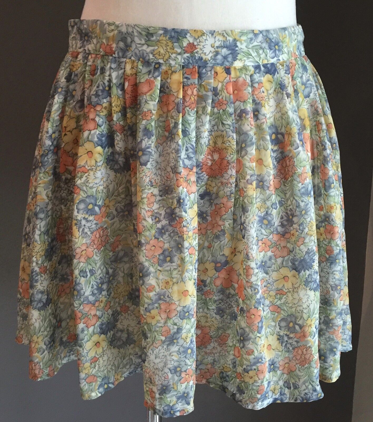 COTTON ON Skirt Floral Print Full Short Skirt Lightweight Summer Size M 8