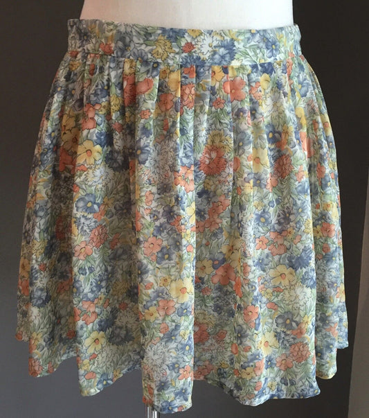 COTTON ON Skirt Floral Print Full Short Skirt Lightweight Summer Size M 8