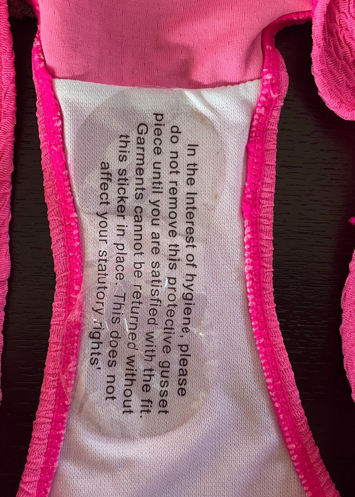 BOOHOO Bikini Bottoms Pink Crinkle Waffle High Waist Size 18 Stretch Fabric NEW