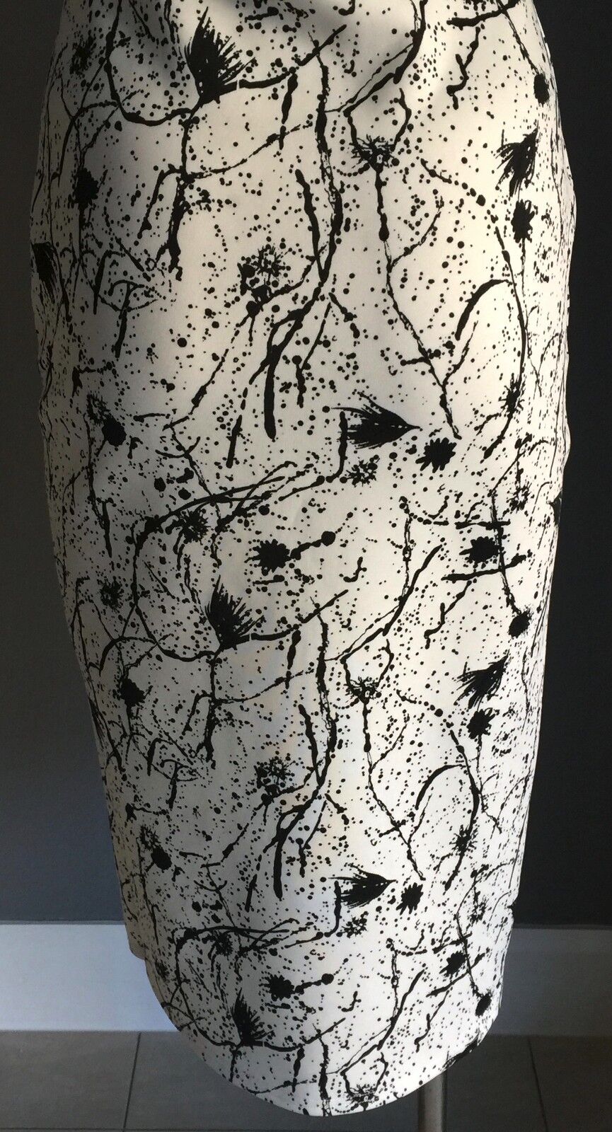 BOOHOO FIT Ellen Splatter Dress Bodycon Hooded Sleeveless Size XS AU 8 NEW