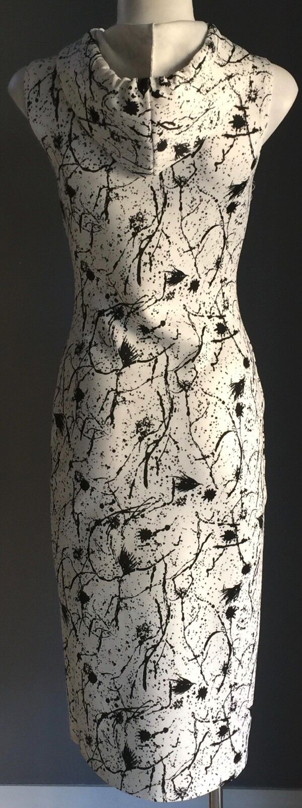 BOOHOO FIT Ellen Splatter Dress Bodycon Hooded Sleeveless Size XS AU 8 NEW