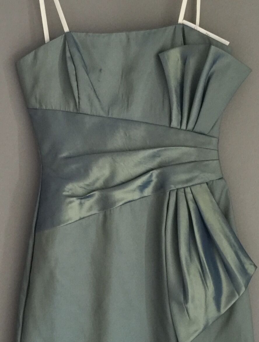 MR K Strapless Dress Metallic Green Knee Length Frock Ladies Size 6 NEW