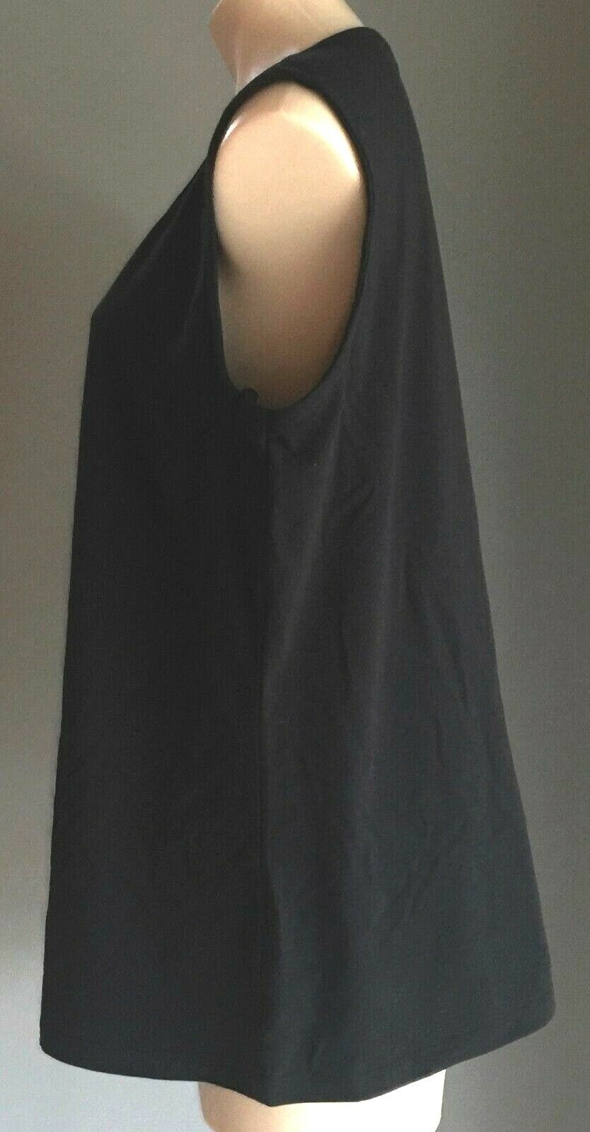 AVELLA Tank Top Basic Stretch Camisole Singet Black Ladies Plus Size 20