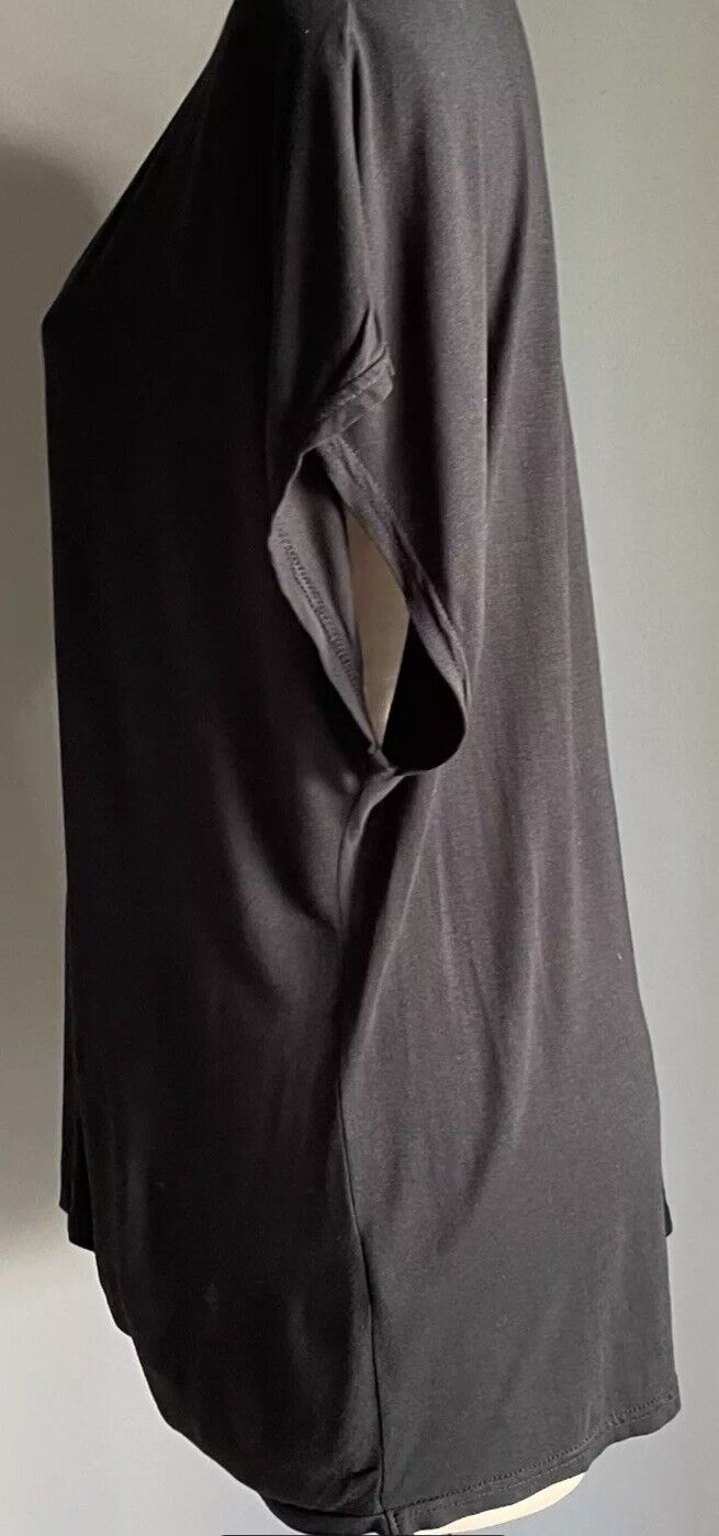 MISS SHOP Top Black Knot Front Hem Extended Sleeve Stretch Blouse Size 16 NEW