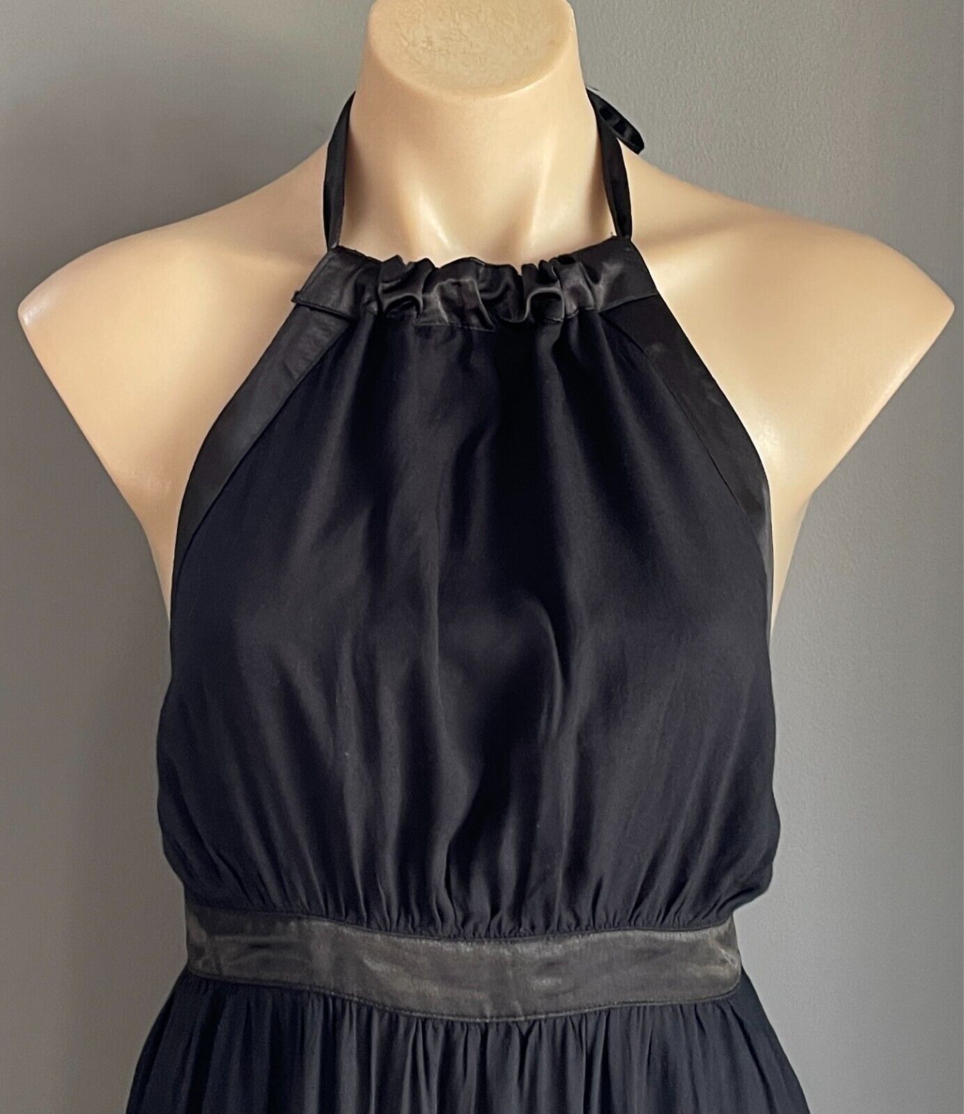 4TH AND BLEEKER for BILLABONG Halter Neck Dress Black Size S 10 Backless NEW