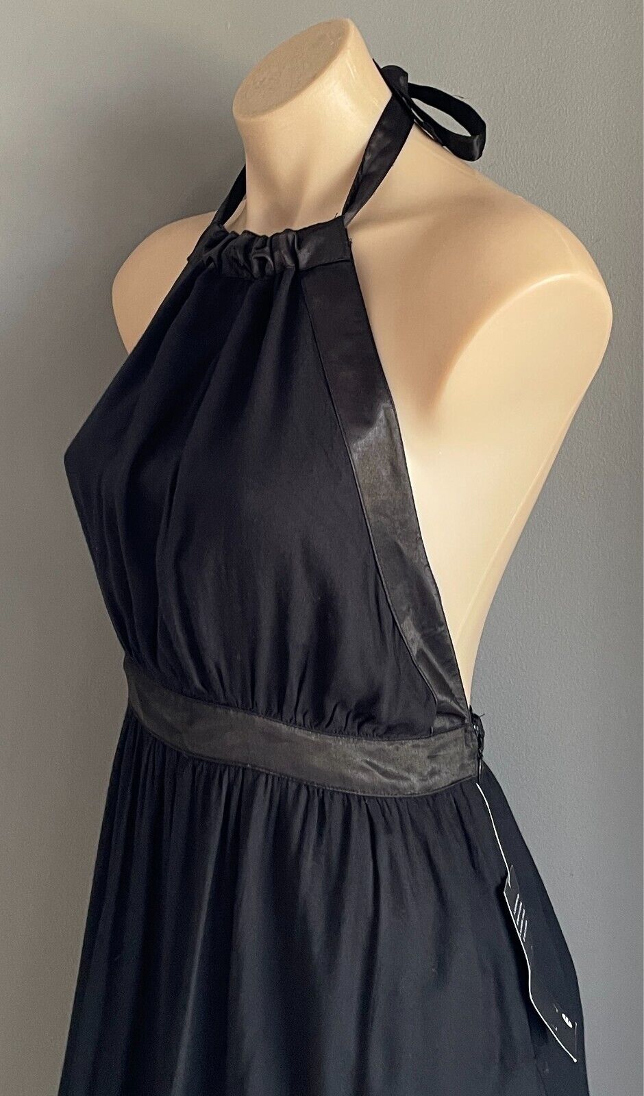 4TH AND BLEEKER for BILLABONG Halter Neck Dress Black Size S 10 Backless NEW