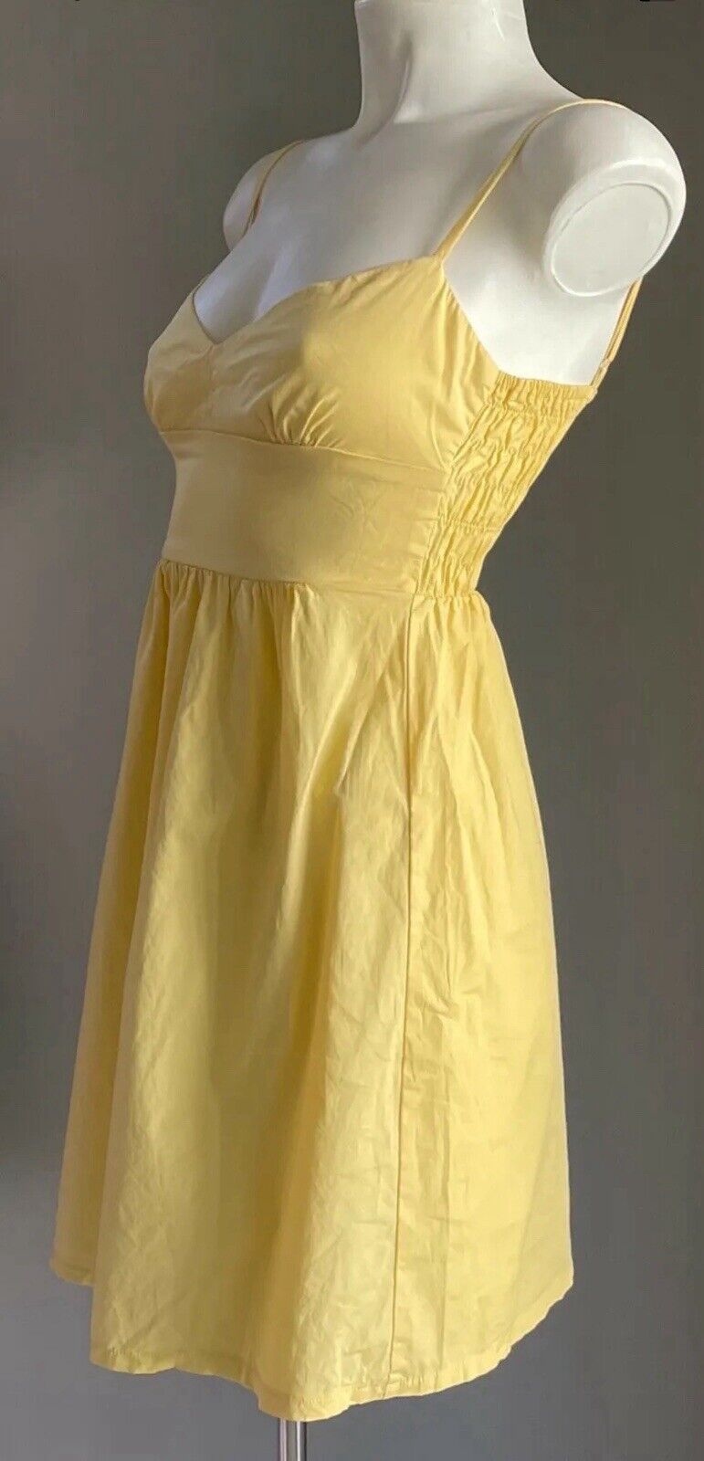 SUPRE Sun Dress Sunny Yellow Sleeveless Spaghetti Strap Ladies Size XS 8 NEW