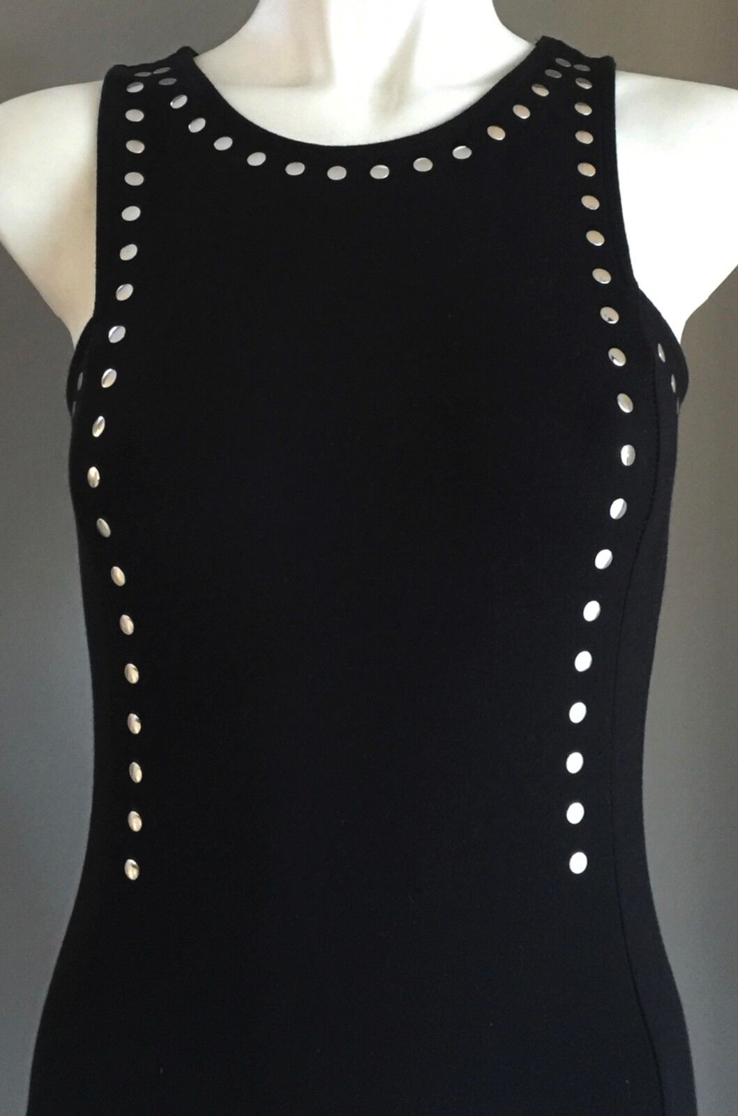 DIVIDED by H&M Bodycon Mini Dress Black Stretch Studded Size EU 38 AU 8 NEW