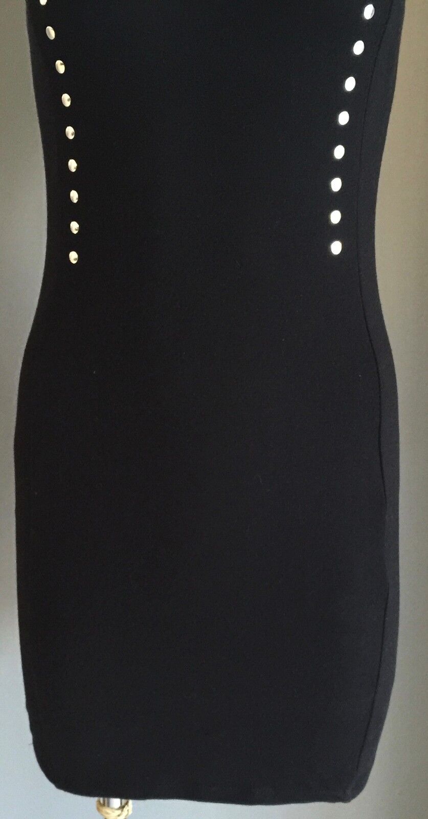 DIVIDED by H&M Bodycon Mini Dress Black Stretch Studded Size EU 38 AU 8 NEW