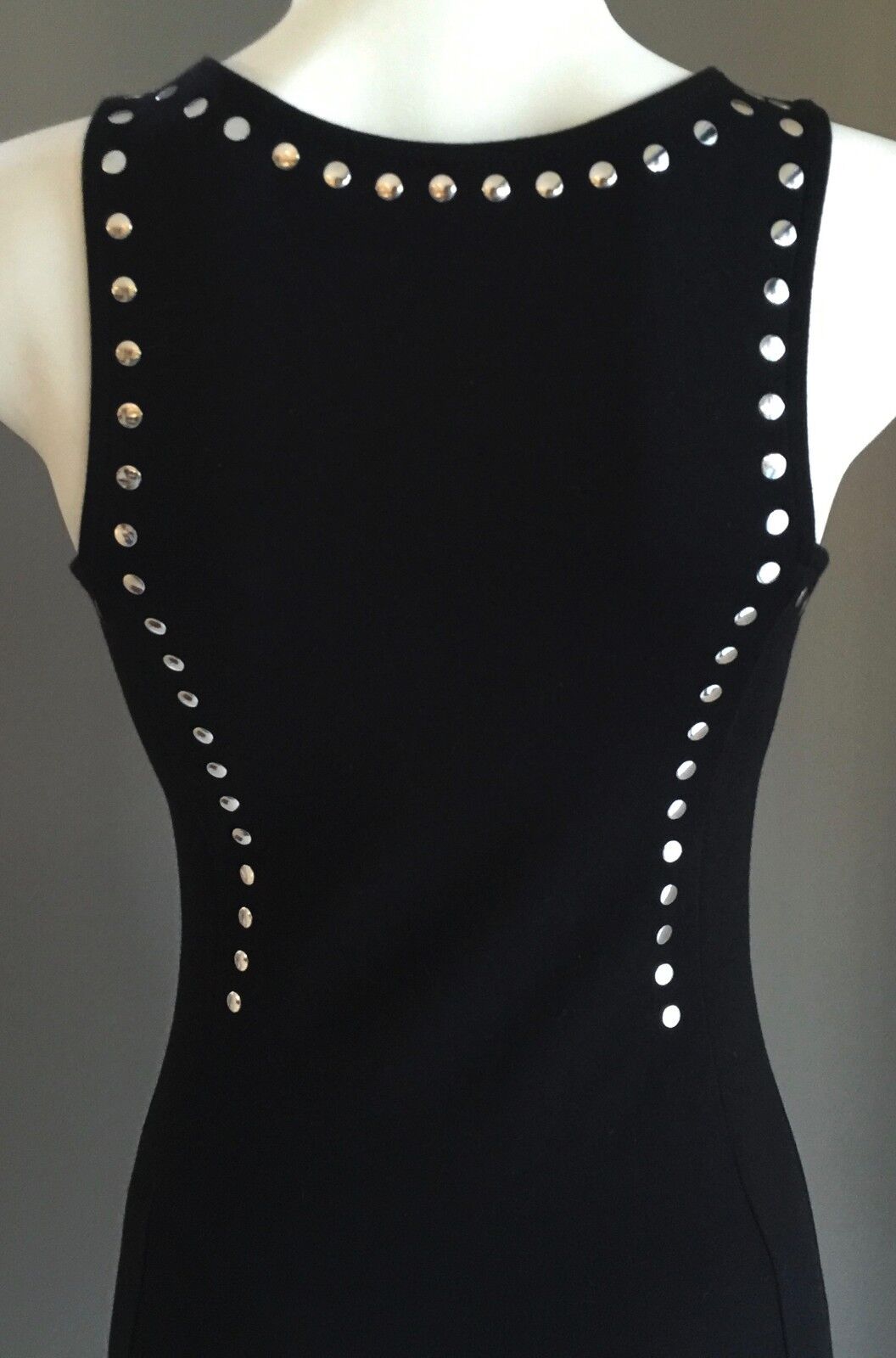 DIVIDED by H&M Bodycon Mini Dress Black Stretch Studded Size EU 38 AU 8 NEW