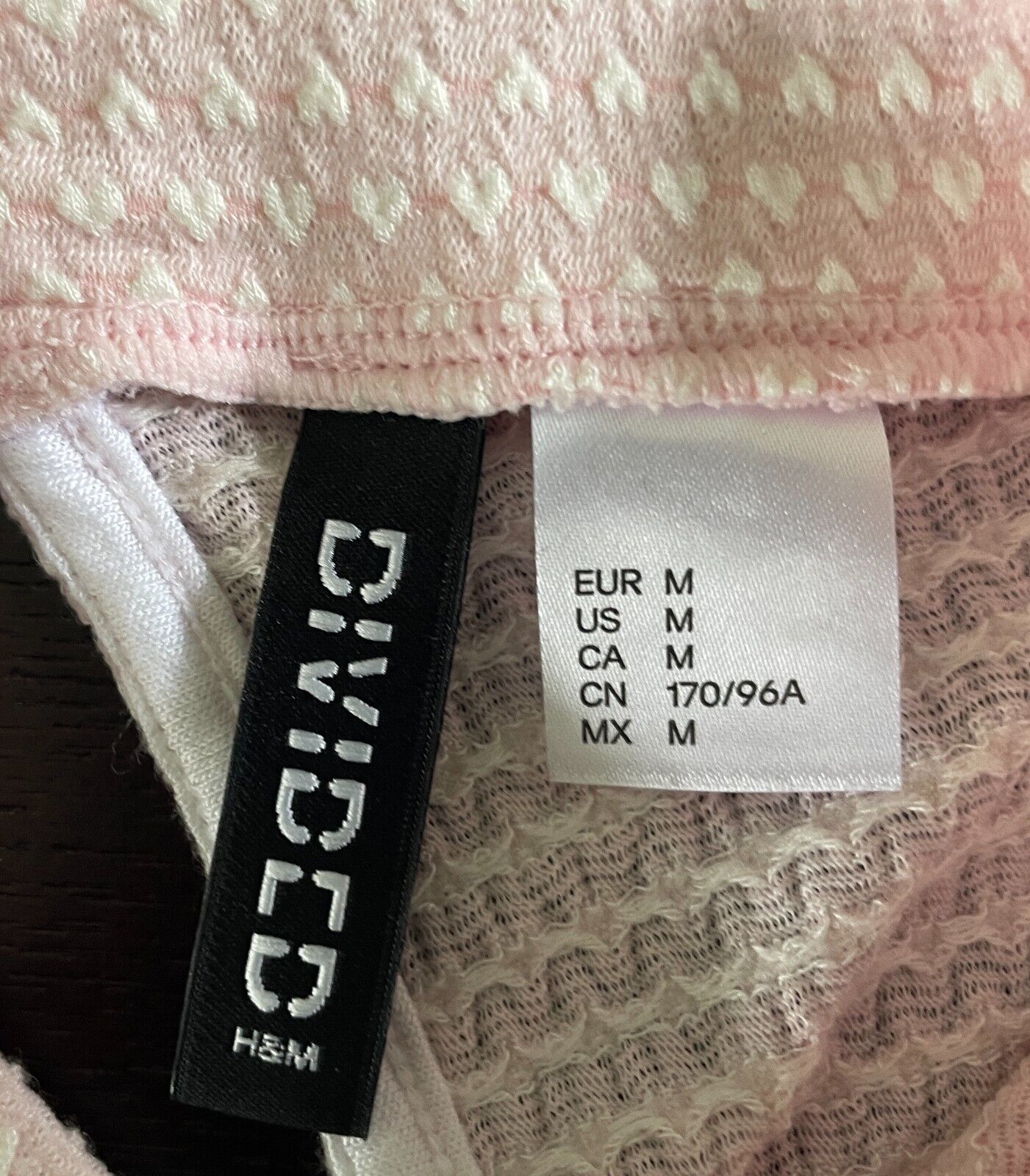 DIVIDED by H&M Top Pink & White Heart Print Sleeveless Size EU M AU 12 1950s