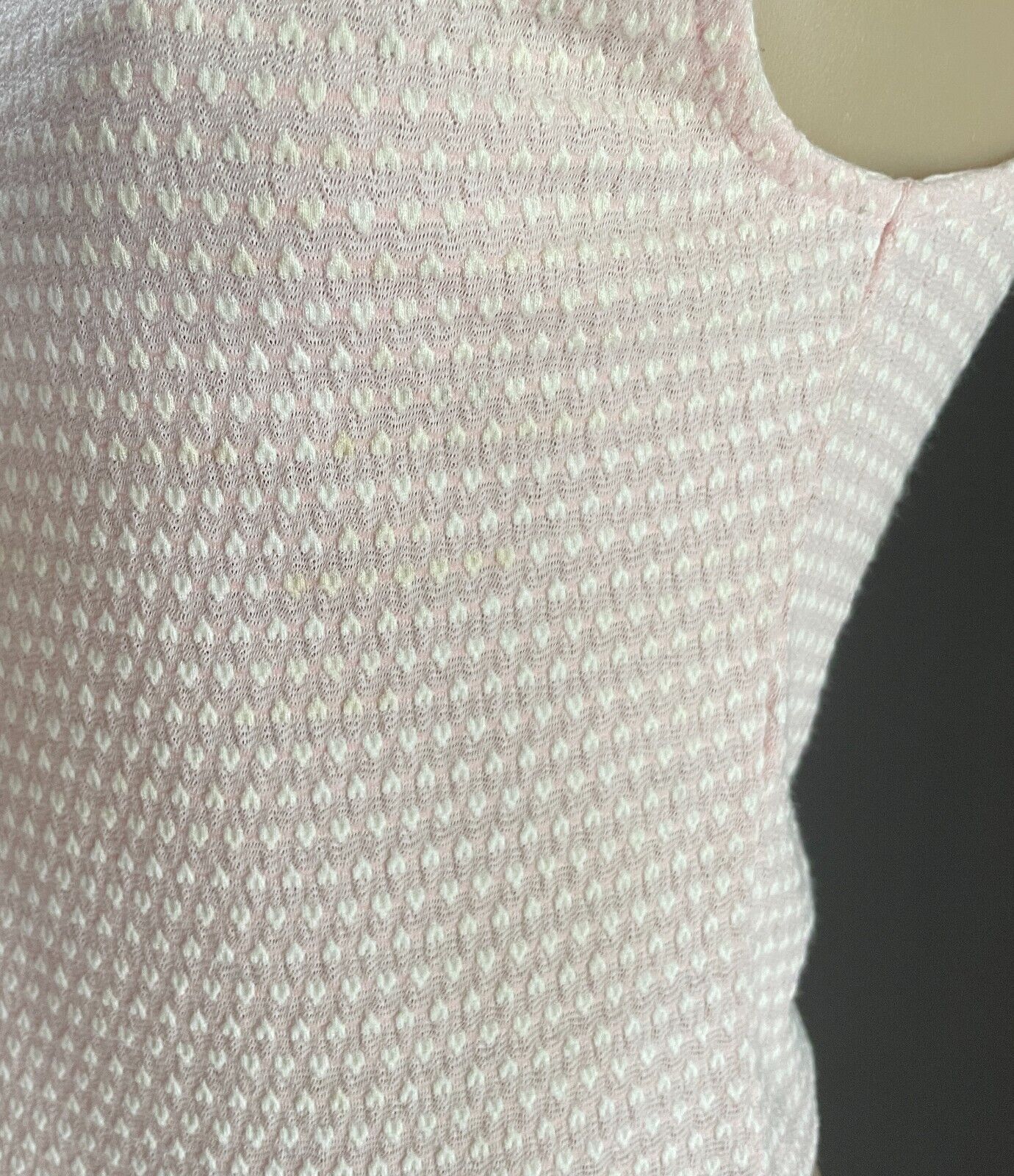 DIVIDED by H&M Top Pink & White Heart Print Sleeveless Size EU M AU 12 1950s