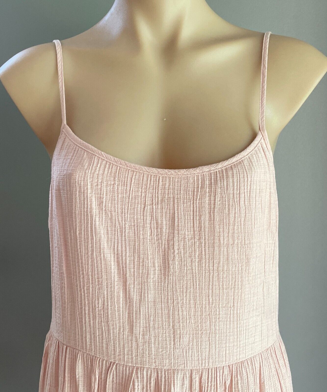 DIVIDED by H&M Babydoll Dress Blush Pink Sleeveless Tier Mini  EU 38 AU 10 NEW