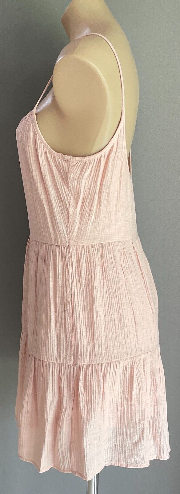 DIVIDED by H&M Babydoll Dress Blush Pink Sleeveless Tier Mini  EU 38 AU 10 NEW