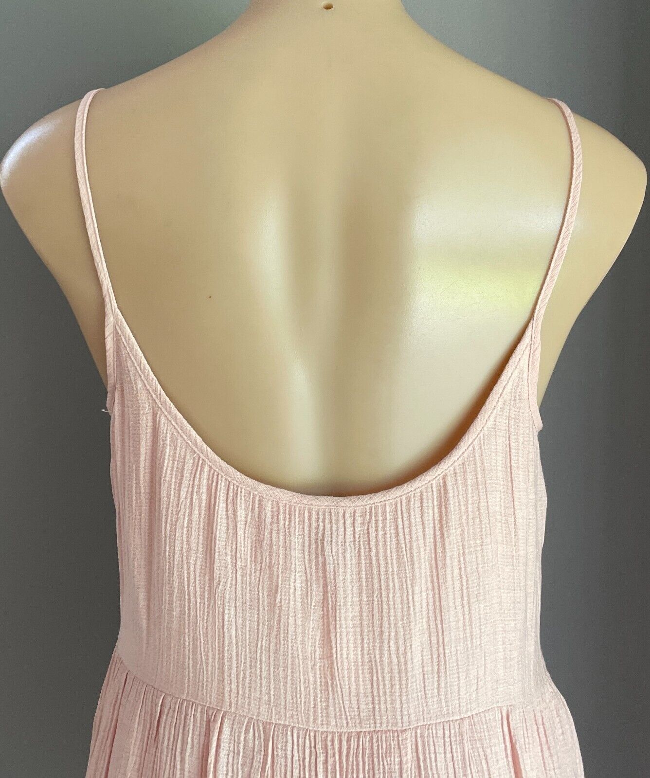 DIVIDED by H&M Babydoll Dress Blush Pink Sleeveless Tier Mini  EU 38 AU 10 NEW