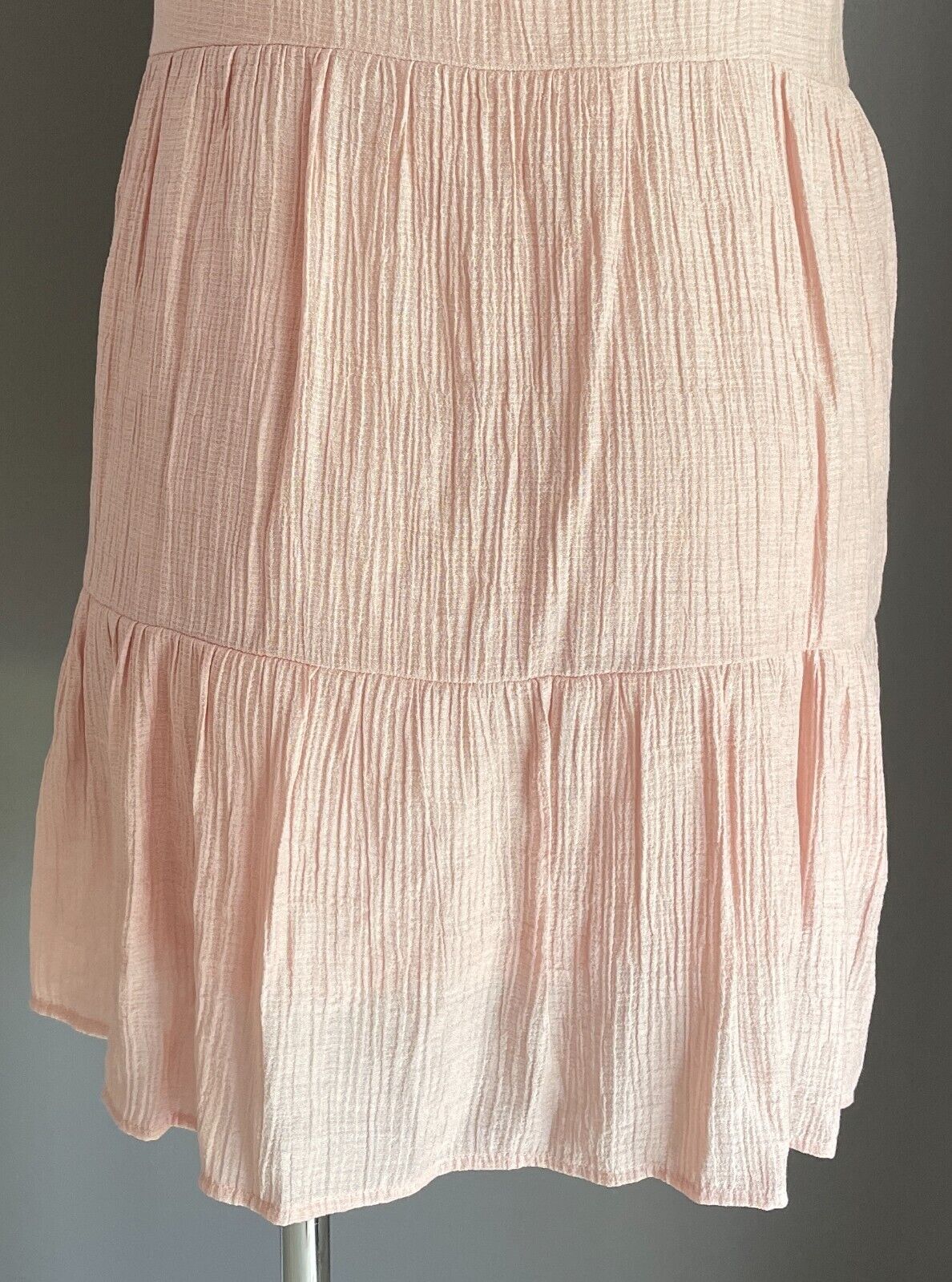 DIVIDED by H&M Babydoll Dress Blush Pink Sleeveless Tier Mini  EU 38 AU 10 NEW