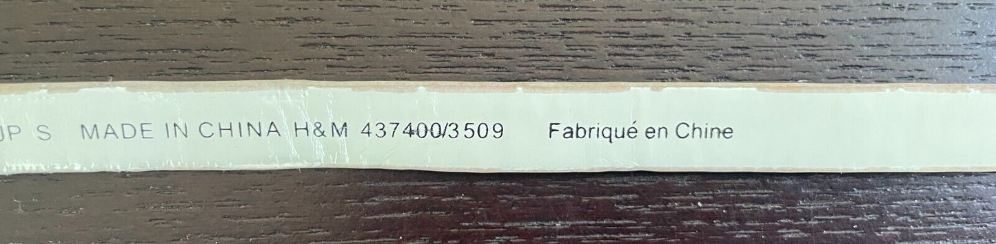 H&M Off White 1cm Thin Belt Patent Pleather Size EU S 10 To Fit Waist 81-91cm