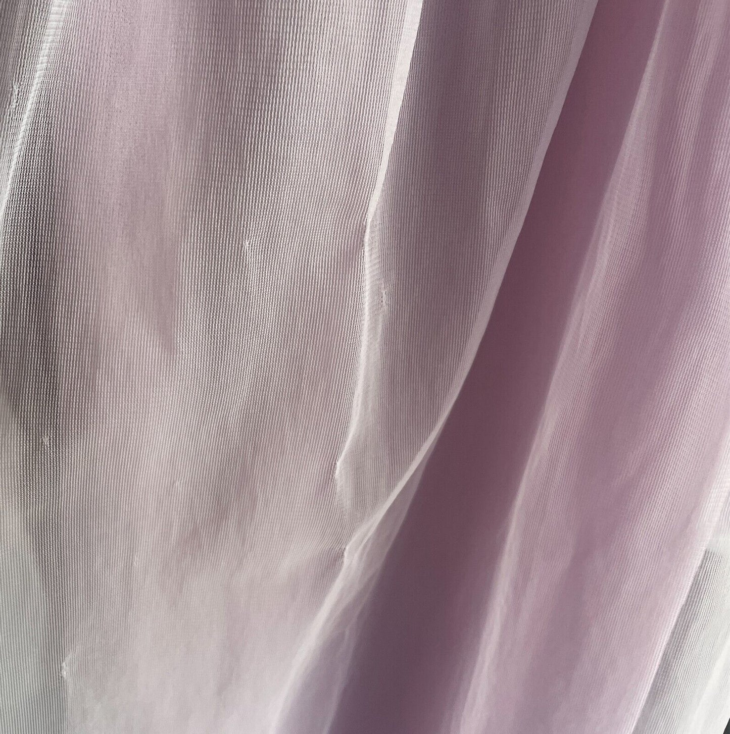 Vintage Bri Nylon Nightie 1960s Mauve Long Sleeve  White Lace Trim Size 14