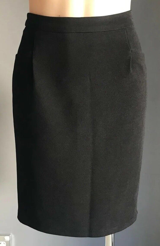 FORCAST Skirt Black Straight Knee Length Skirt Classic Smart Ladies Size 10