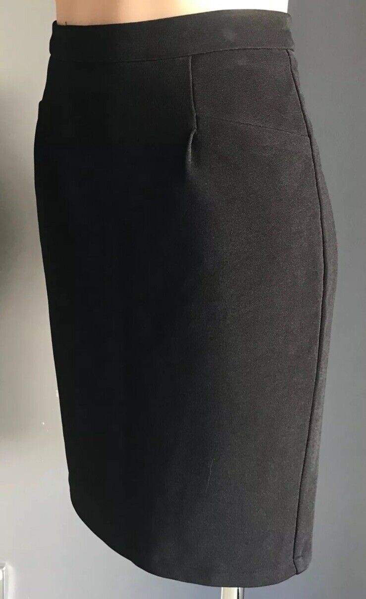 FORCAST Skirt Black Straight Knee Length Skirt Classic Smart Ladies Size 10