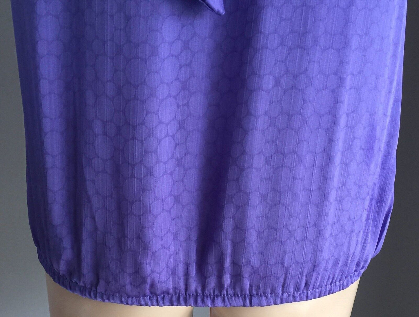 FORCAST Top Purple Cowl Neck Elastic Hem Blouson Blouse Ladies Size 10