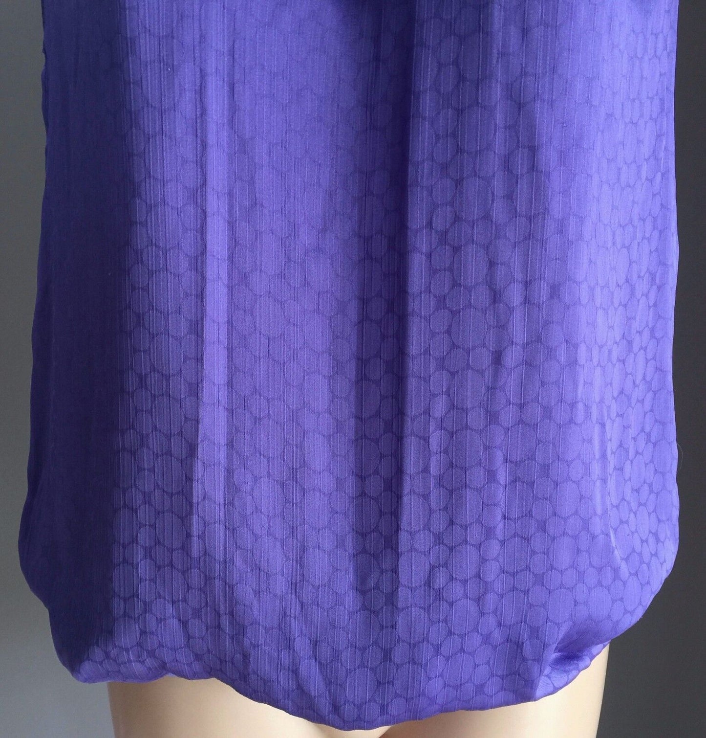 FORCAST Top Purple Cowl Neck Elastic Hem Blouson Blouse Ladies Size 10