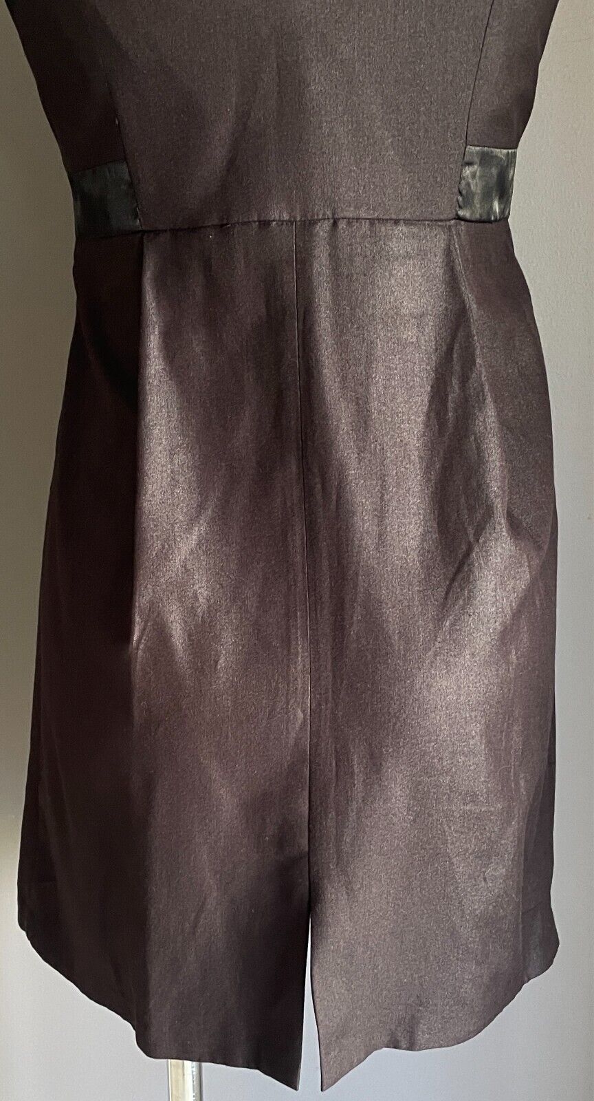 HOT OPTIONS Sheath Dress Black Sleeveless Mini Length Size 12 Zip Pockets