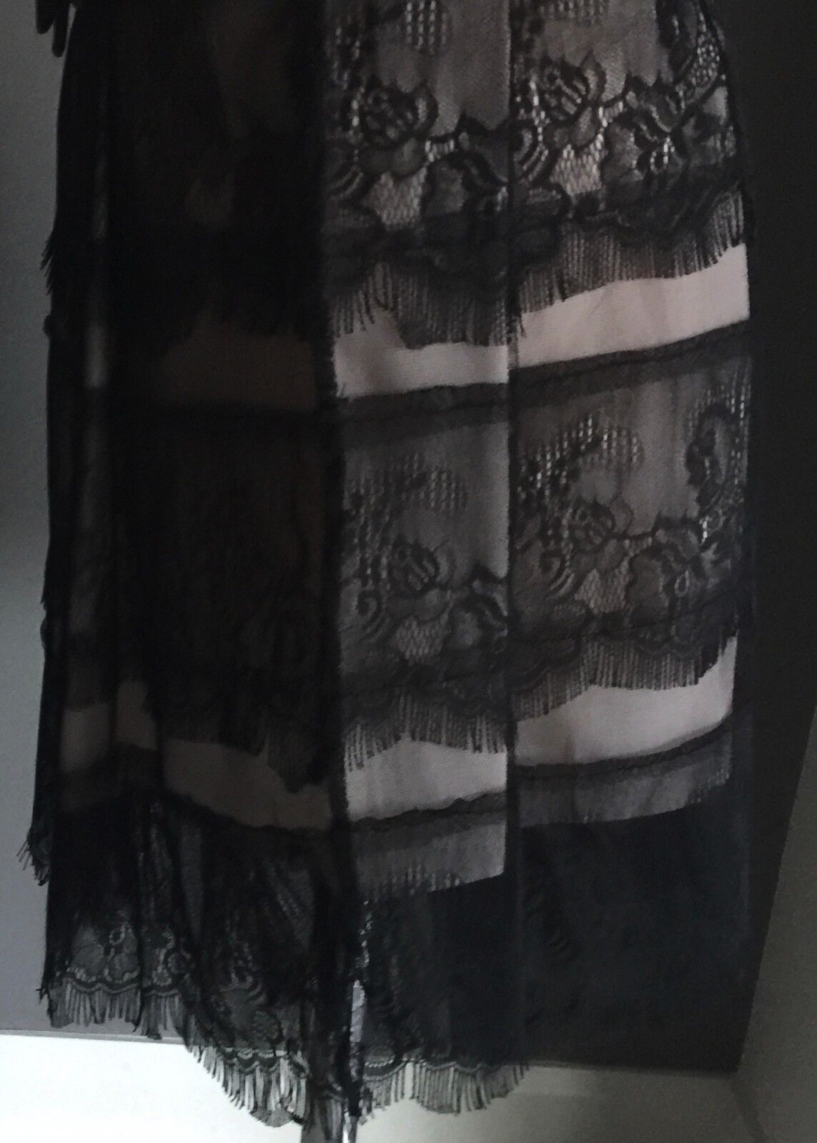 HOT OPTIONS SKIRT Black Lace & Blush Pleated  Ladies Size 10 *Stunning NEW