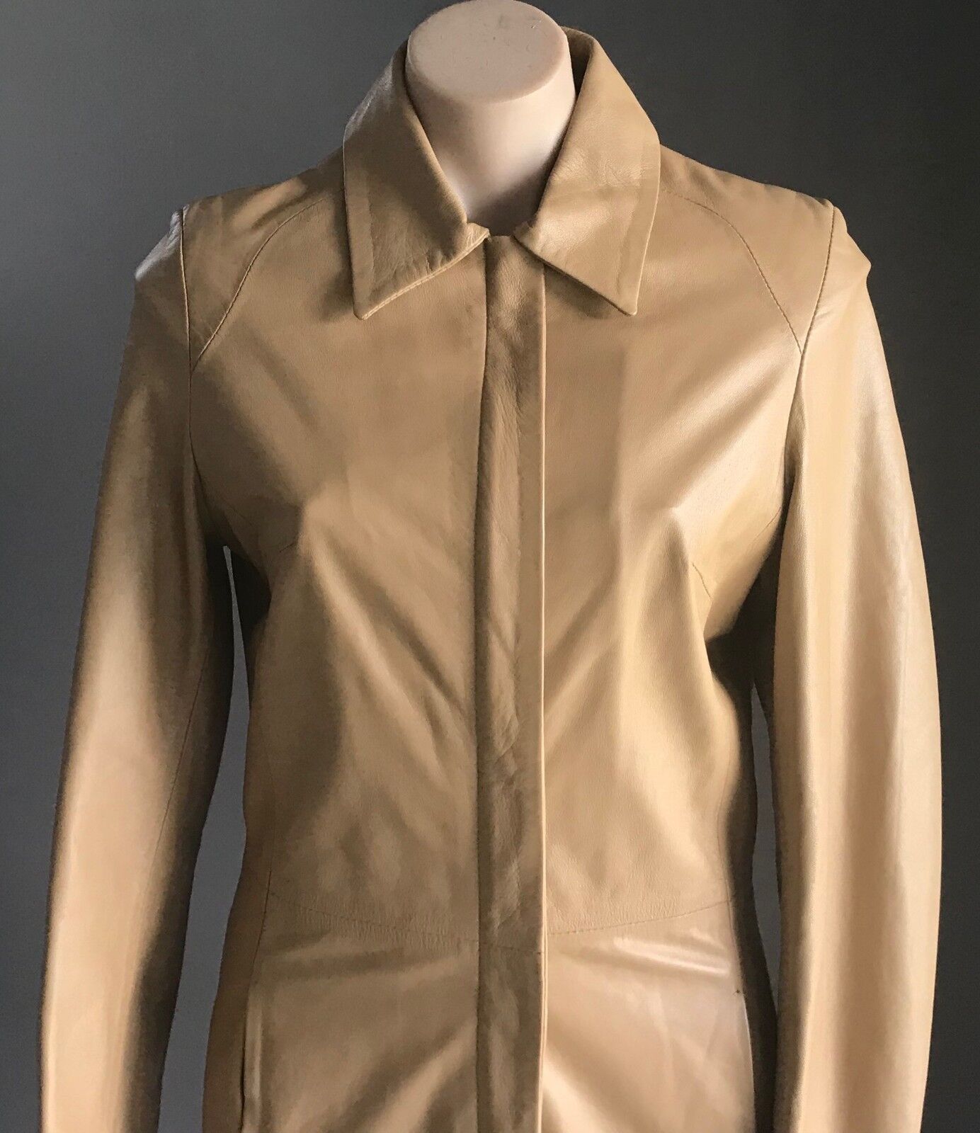 ATHOS Leather Jacket Tan Camel Colour Florence Italy Ladies Size EU 40 AU 10