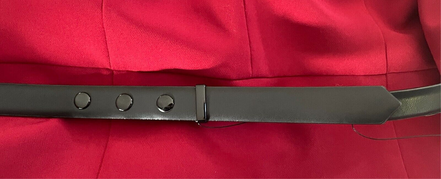 PREVIEW Dress With Belt Burgundy Cap Sleeve Sheath Size 16 Knee Length Lined NEW
