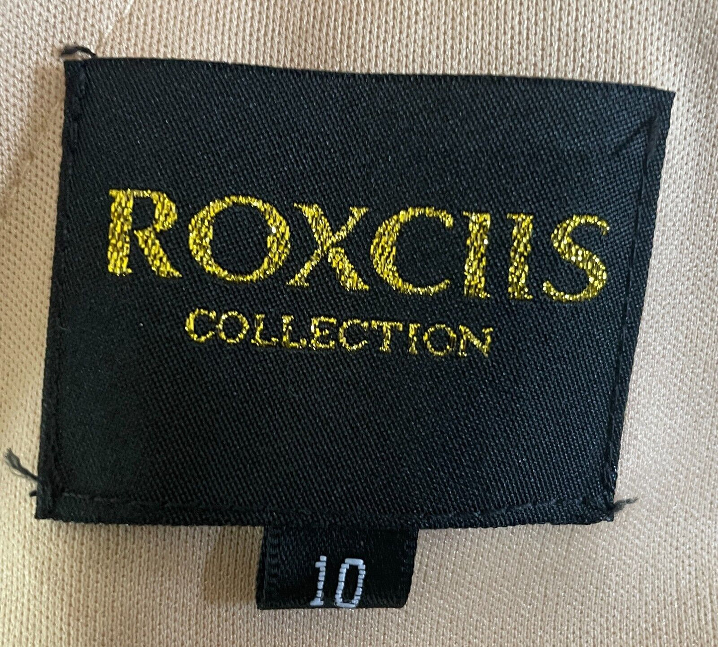 ROXCIIS Mini Dress Black & White Print 3/4 Kimono Sleeve Size 10 Blush Lining