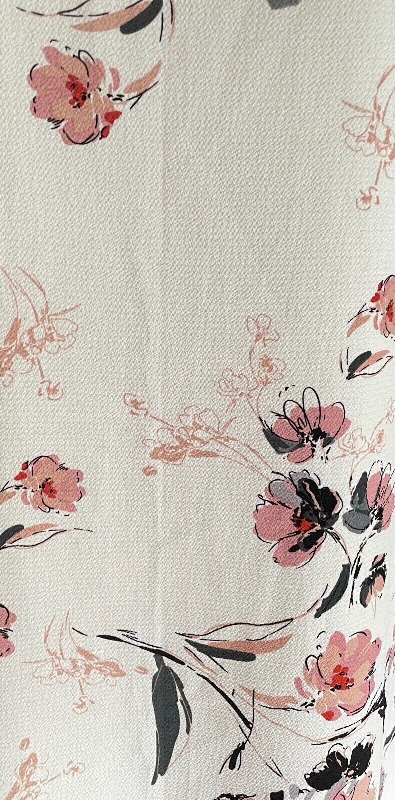 EXECUTIVE PONIES Shift Dress White Floral Print 3/4 Sleeves Lined Size 10 NEW