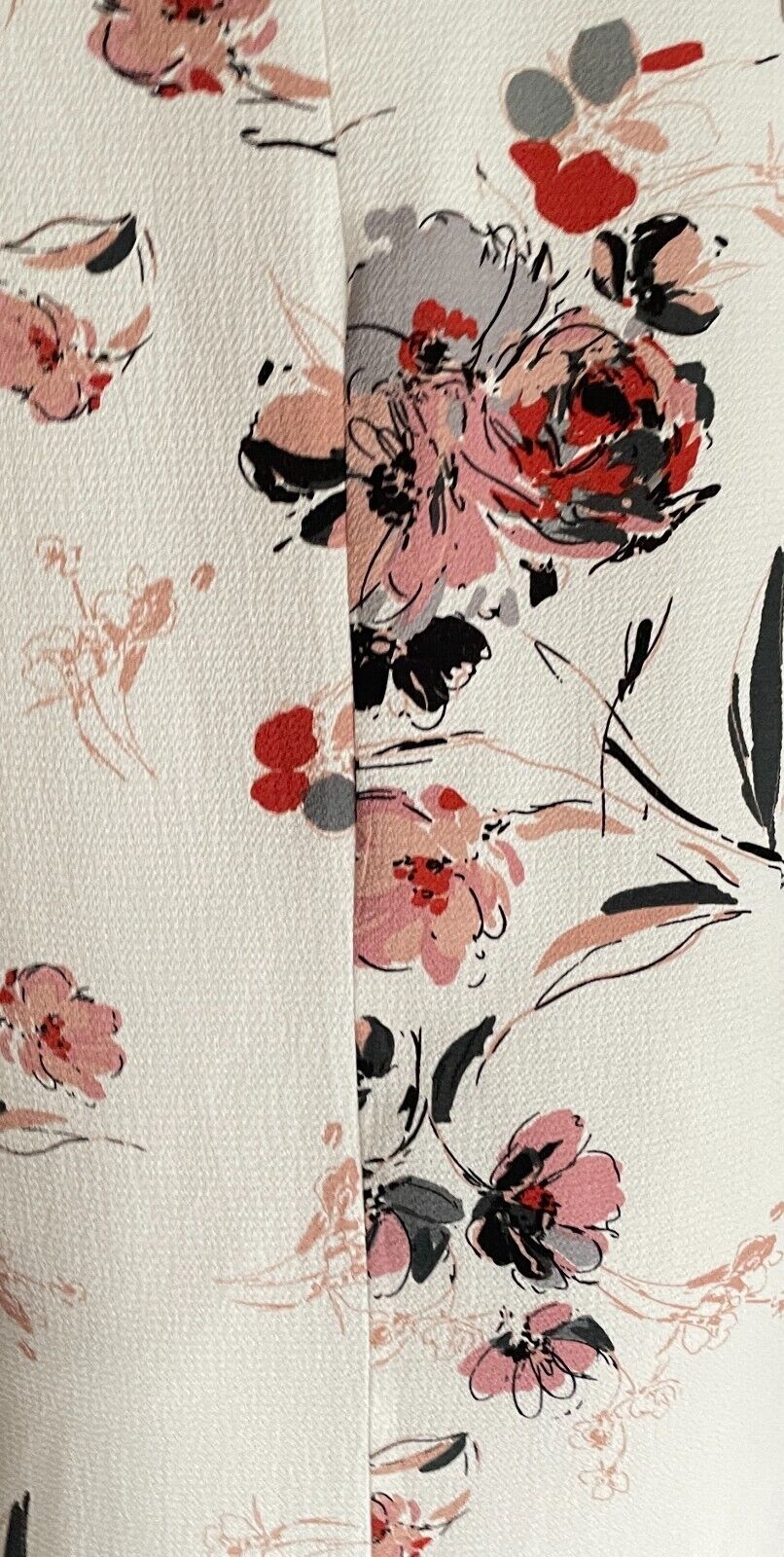 EXECUTIVE PONIES Shift Dress White Floral Print 3/4 Sleeves Lined Size 10 NEW