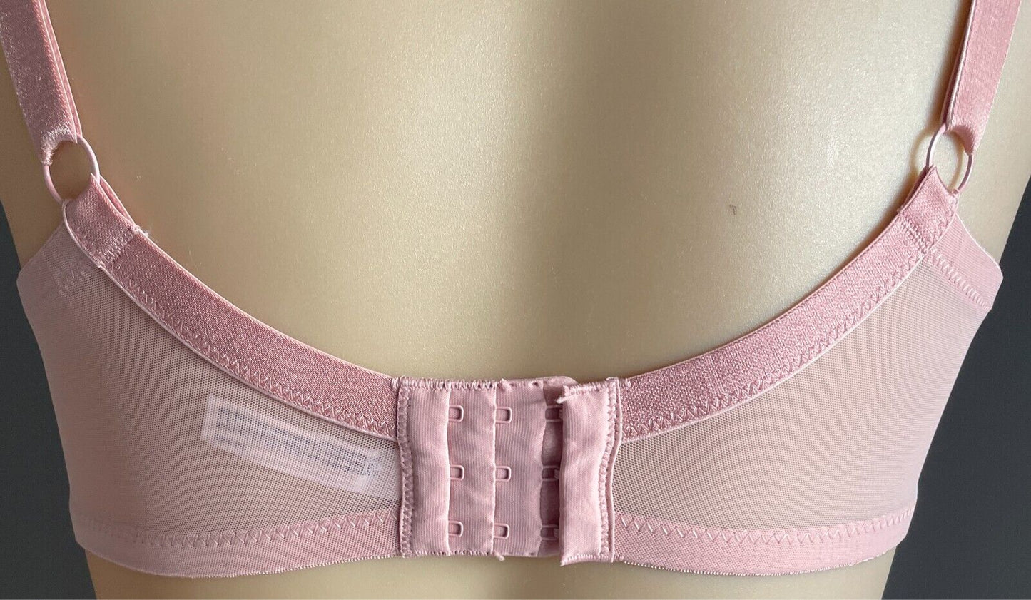 ANKO Dusty Pink Lace Bra Size 16DD Full Figure Underwire Adjustable Straps