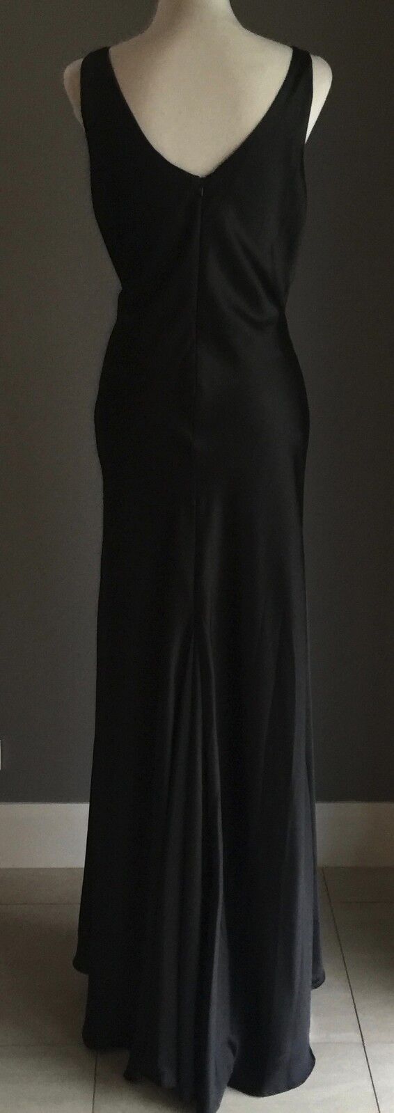 ANGELINE Gown Diamante Brooch Long Black Long Dress Plus Size 18 NEW Bombshell