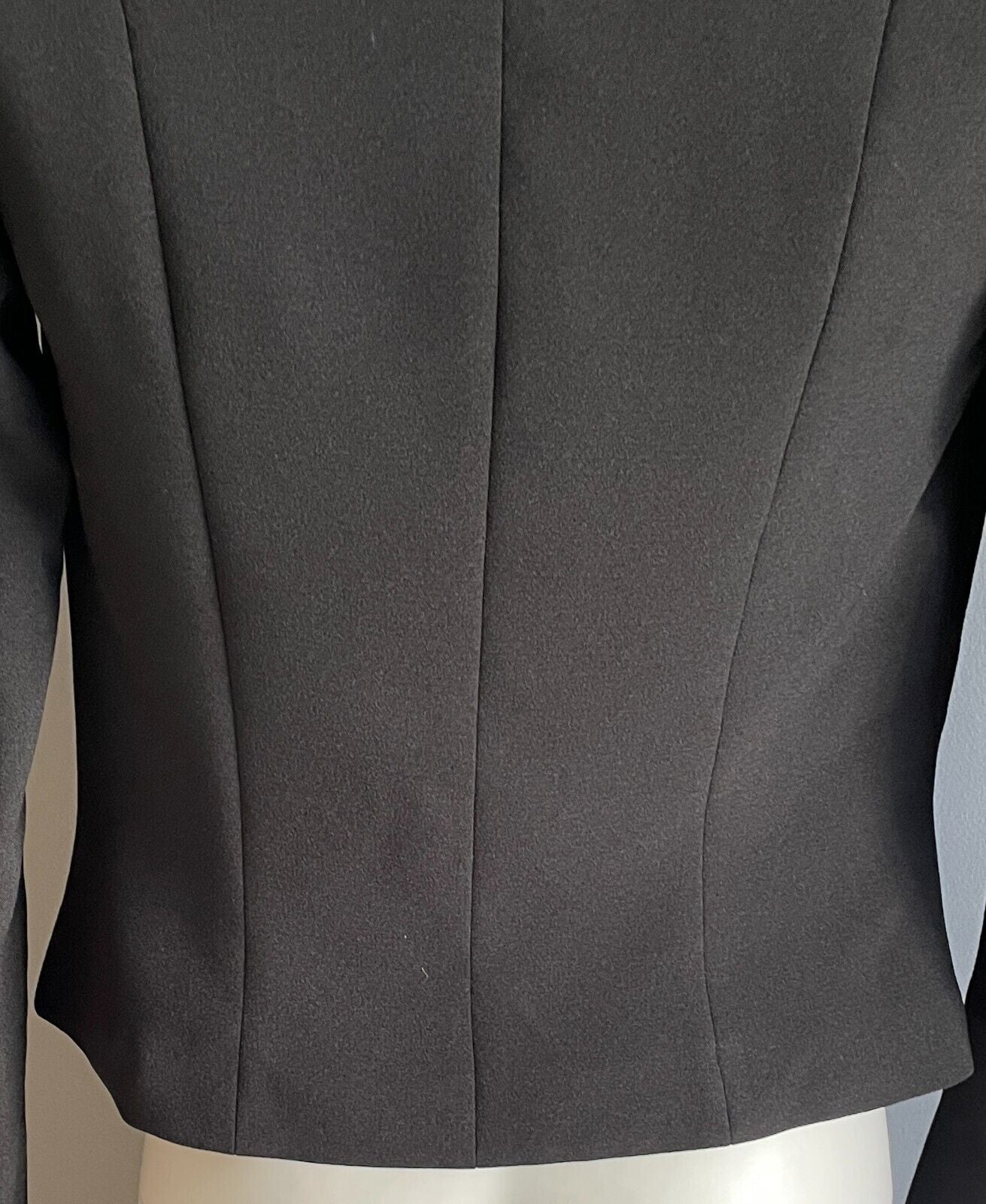 KOOKAI Jacket Black Collarless Tailored Long Sleeve Blazer Size 34 AU 6 8