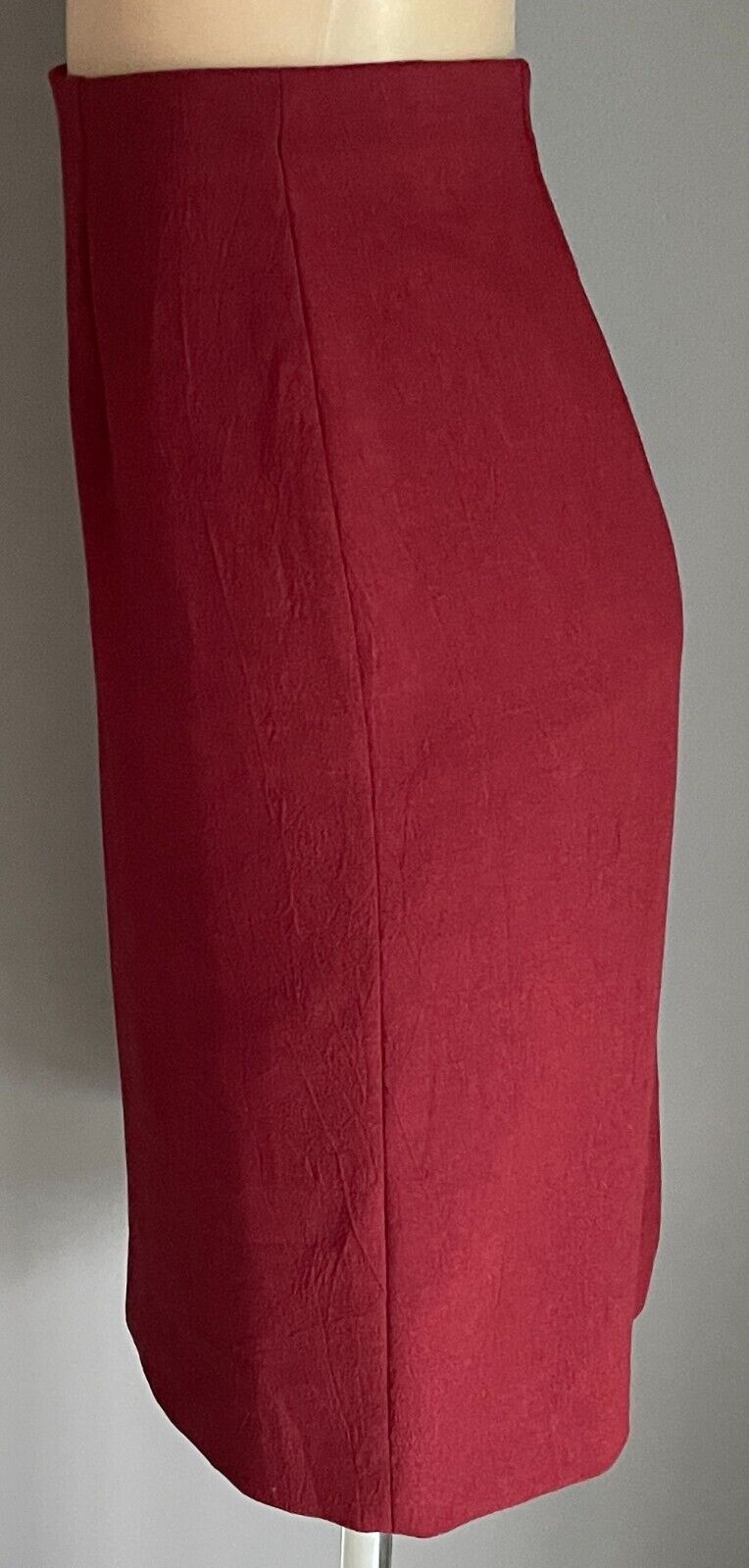TESSUTI Long Jacket Straight Lined Skirt Burgundy 2 Piece Set Suit Size 10