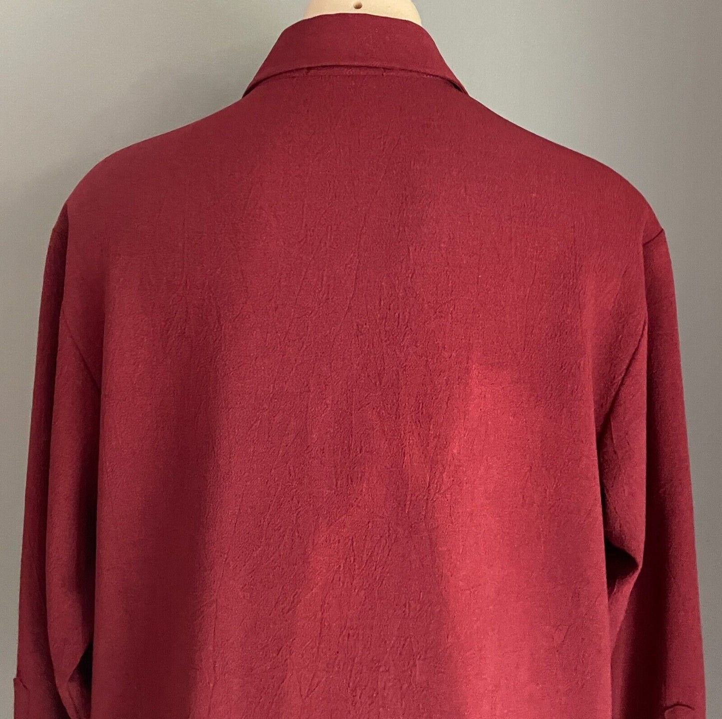 TESSUTI Long Jacket Straight Lined Skirt Burgundy 2 Piece Set Suit Size 10