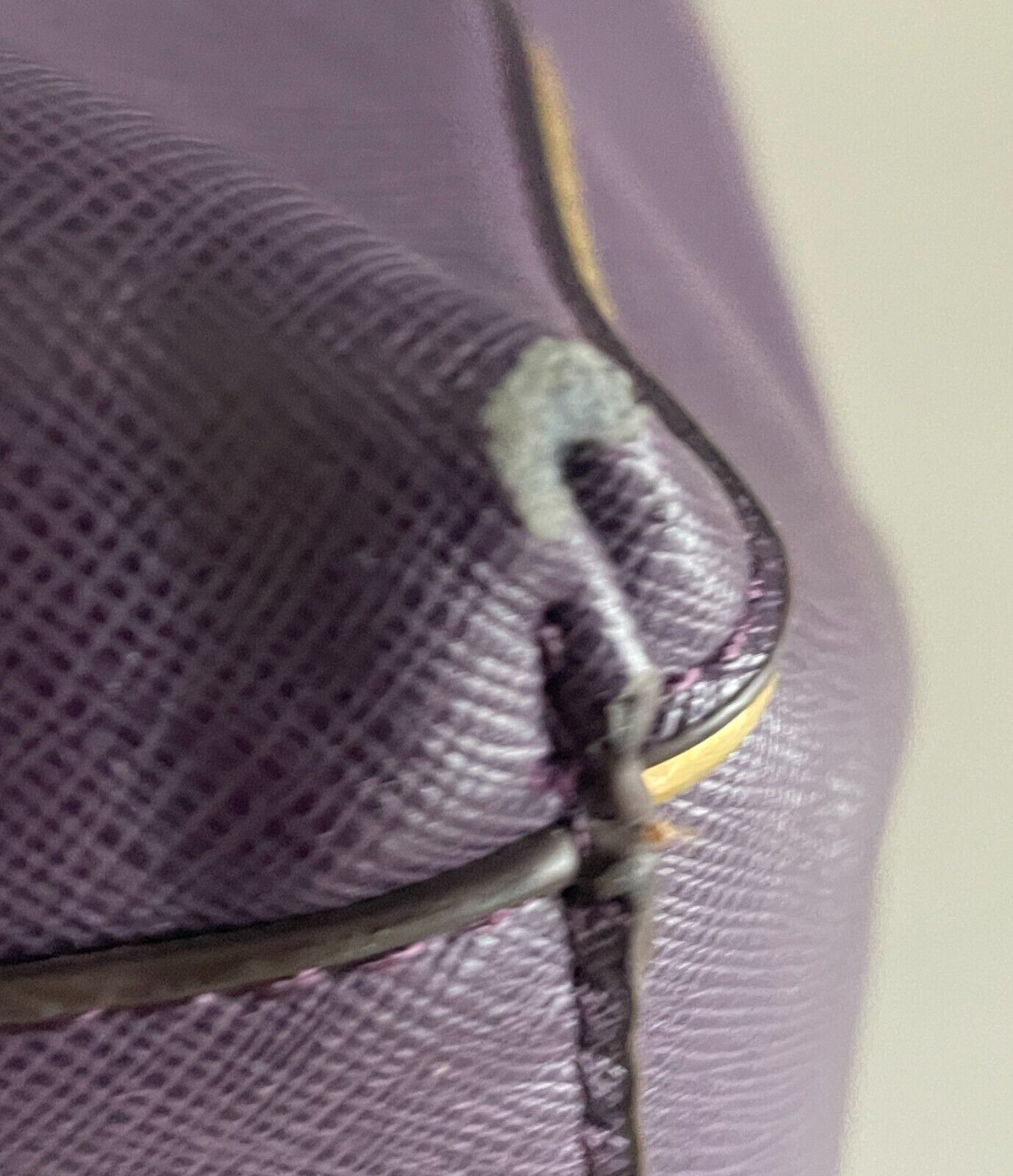 MICHAEL KORS Shoulder Bag Purple Saffiano Leather Tote Handbag Double Straps