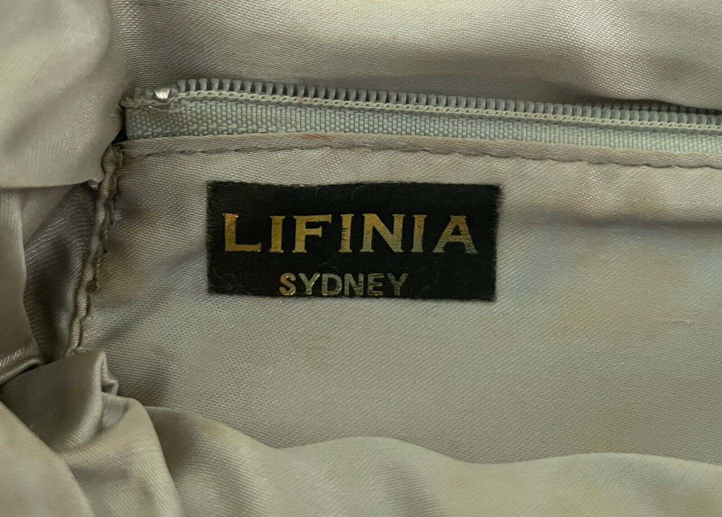 LIFINIA Grey Aluminium Mesh Shoulder Bag Clutch Handbag Vintage 1970's