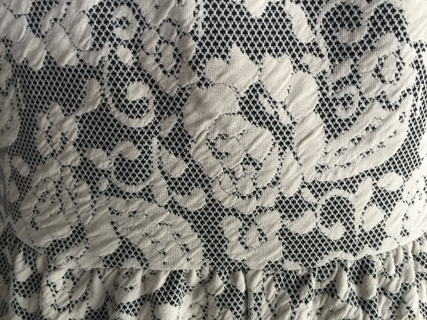 ED.IT.ED PLUS Stretch Skater Dress Plus Size 20 Ivory Floral Lace Print